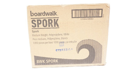 Boardwalk Polypropylene White Spork, Medium Weight - Case of 1000